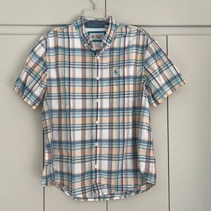 Original Penguin by Munsingwear Multicolor Plaid Short Sleeve Button Up Shirt L